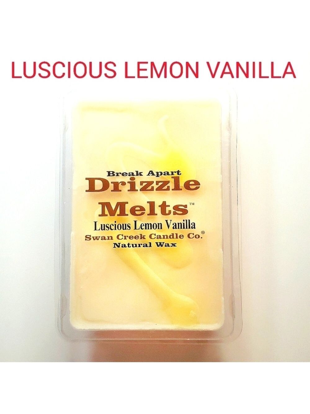 LUSCIOUS LEMON VANILLA by SWAN CREEK CANDLE CO Drizzle Melts Natural Wax 5.25 oz
